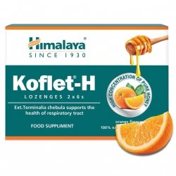 Koflet -H Orange Flavored Lozenges, 2 x 6 Himalaya