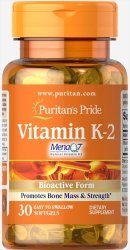 Vitamin K2 MK-7 50 mcg, Puritan's Pride, 30 capsules