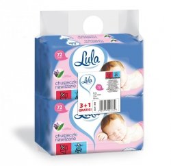 LULA Chusteczki nawilżane z Alantoiną 72szt  3+1 gratis