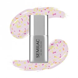 SEMILAC Top No Wipe Top do lakierów hybrydowych T26 Matte Peach Galaxy 7 ml