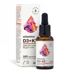 AURA HERBALS Witamina D3 2000IU + K2 MK-7 30 ml