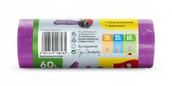 JAN NIEZBĘDNY Worki na śmieci HD z uszami 60 L - zapach owoców leśnych 15 sztuk