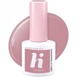 HI HYBRID Lakier hybrydowy Choco & Latte #214 Classic Nude  5ml