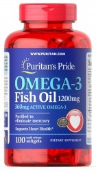 Omega-3 oil 1200 mg, Puritan's Pride, 100 capsules