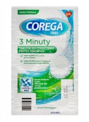 Corega Tabs Tabletki do czyszczenia protez 3-minuty blister 6 tabletek