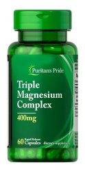 Triple Magnesium Complex 400 mg, Puritan's Pride, 60 kapsułek