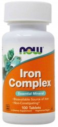 Iron Chelate 18 mg, Iron Complex, Now Foods, 100 tablets