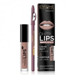 Eveline OH! My Lips Zestaw do makijażu ust (Pomadka +konturówka) nr 08 Lovely Rose