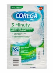 GSK Corega Tabs Tabletki do czyszczenia protez 3-minuty blister 6 tabletek