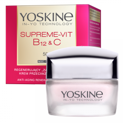 YOSKINE Supreme Vit B12 & C Regenerujący Krem przeciwzmarszczkowy 50+ na noc 50ml