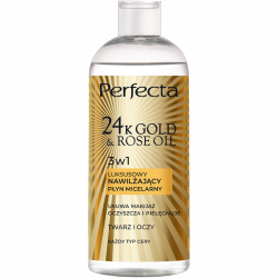 PERFECTA 24K Gold & Rose Oil Płyn micelarny do każdej cery 400 ml