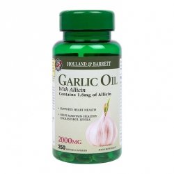 Olej Czosnkowy, Garlic Oil With Allicin 2000mg, Holland & Barrett, 250 kapsułek