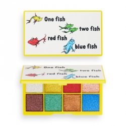 I HEART REVOLUTION X Dr.Seuss Paleta 8 cieni do powiek One Fish Two Fish Red Fish Blue Fish