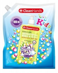 CLEAN HANDS Antybakteryjne mydło do rąk dla dzieci guma balonowa zapas 1000 ml