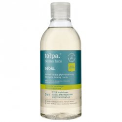 TOŁPA Dermo Face Sebio Normalizujący Płyn micelarny do mycia twarzy i oczu 3w1  400 ml