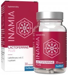 INAMIA LACTOFERRINE PLUS, Suplement Diety do Skóry z Niedoskonałościami, 60 kapsułek