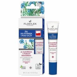 FLOSLEK Oczy Żel do powiek i pod oczy ze świetlikiem i chabrem bławatkiem 15 ml