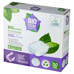 Biodegradowalne Tabletki do Zmywarek, BIOstar, 50 szt.
