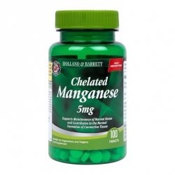 Mangan Chelat 5 mg, Holland & Barrett, 100 tabletek