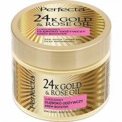 PERFECTA 24K Gold & Rose Oil Luksusowy głęboko odżywczy krem-booster do ciała 200 ml