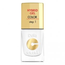 DELIA COSMETICS Coral Hybrid Gel Emalia do paznokci nr 25 Biały 11ml