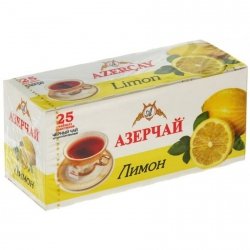 Czarna herbata z aromatem cytryny AZERCAY, 25 torebek