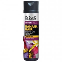 Wygładzający szampon do włosów z sokiem bananowym, Dr. Sante Banana Hair, 250ml
