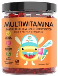 Мультивитамины для детей и взрослых, Myvita, натуральные жевательные таблетки
