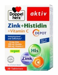 Cynk + histydyna + witamina C, Doppelherz, 30 tabletek
