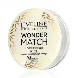 Eveline Wonder Match Puder sypki matująco - utrwalający Rice