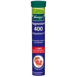 Magnesium 400 + Vitamine C+E , Tabletki musujące Kneipp, 15 sztuk