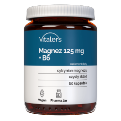Magnez 125 mg + B6 12,5 mg, Vitalers, 60 kapsułek