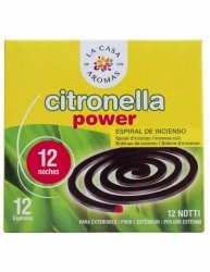 CITRONELLA Spirala o zapachu Trawy Cytrynowej, La Casa De Los Aromas, 12 szt. zapas