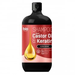 Szampon z czarnym olejem rycynowym i keratyną do wszystkich rodzajów włosów, Bio Naturell, 946ml