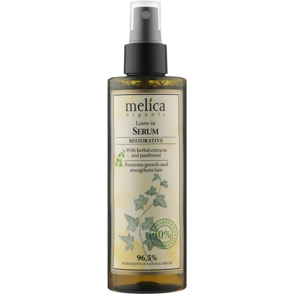 Wzmacniające Serum do włosów z ekstraktami roślinnymi i pantenolem, MELICA ORGANIC, 200ml