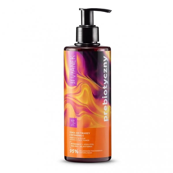 Prebiotyczny Tonik do twarzy z witaminą C, VIANEK, 300ml