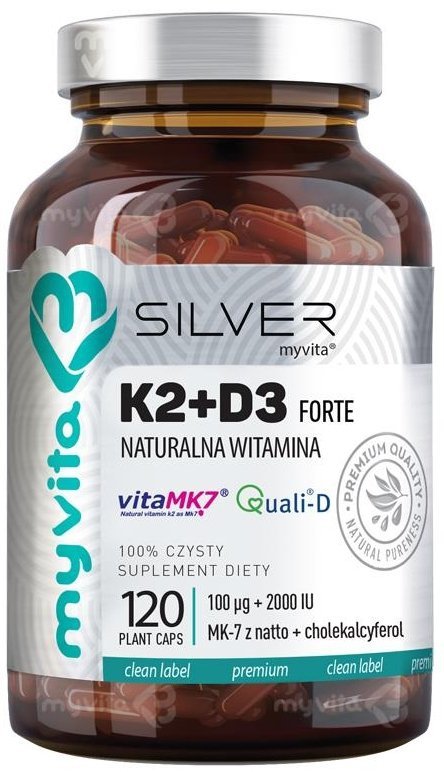 Witamina K2+D3 Forte MyVita SILVER PURE, Kapsułki