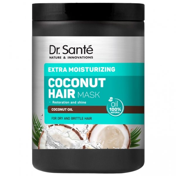 Coconut Hair Extra Moisturising Hair Mask, Dr Sante, 1000ml