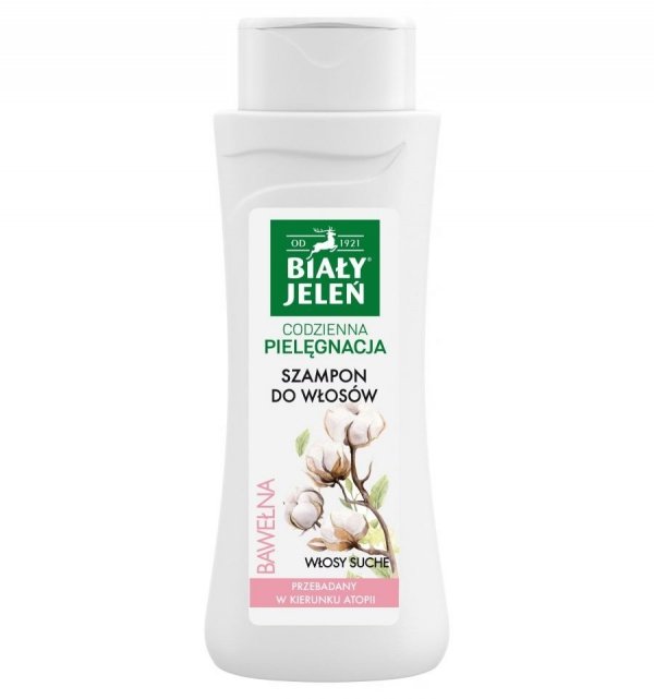 Biały Jeleń szampon do włosów z czystą bawełną 300ml