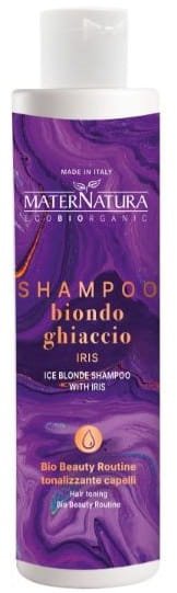 Szampon tonujący, przeciw żółtym odcieniom włosów blond, rozjaśnianych i siwych, z irysem, MaterNatura