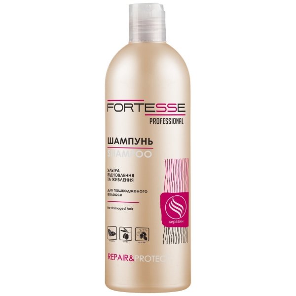 Szampon regenerujący do włosów suchych i zniszczonych, Fortesse Professional Repair&amp;Protect, 400ml