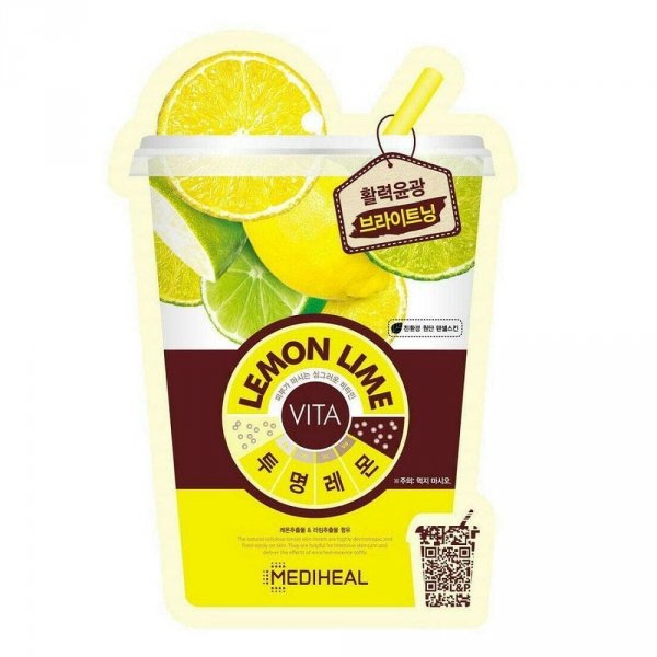 Maska w płachcie Lemon Lime rozświetlająca, Mediheal