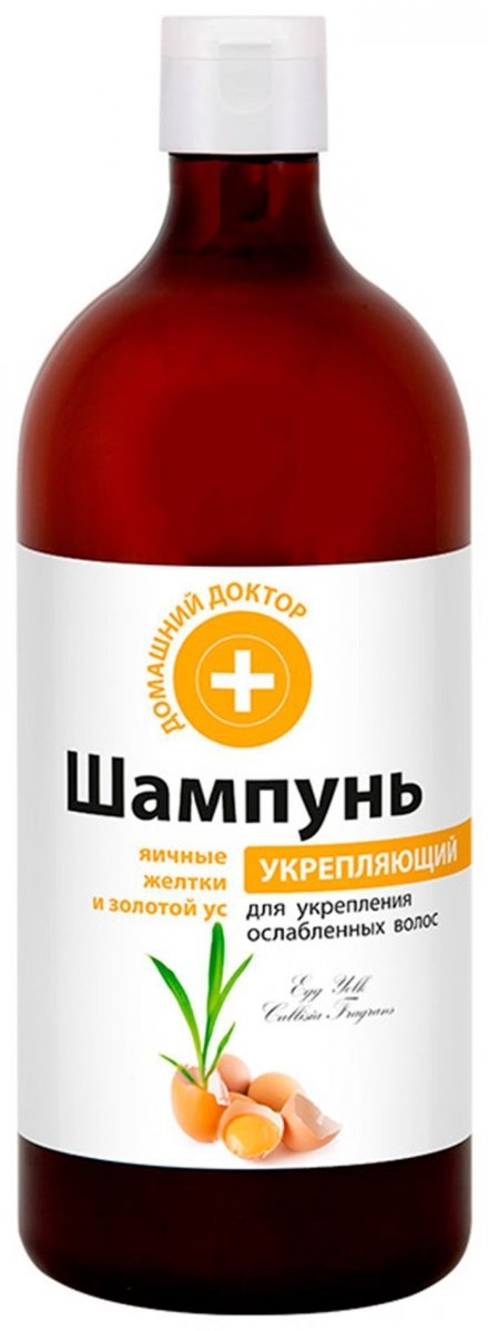Wzmacniający Szampon do Włosów Żółtko Jaj i Złoty Wąs, Domowy Doktor, 1000ml
