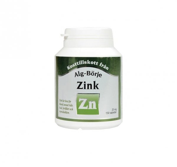 Zinc 25 mg, Zinc Citrate, Alg-Börje, 150 tablets