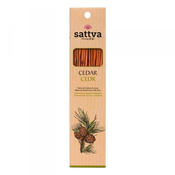 Cedar Natural Incense, Sattva, 30g