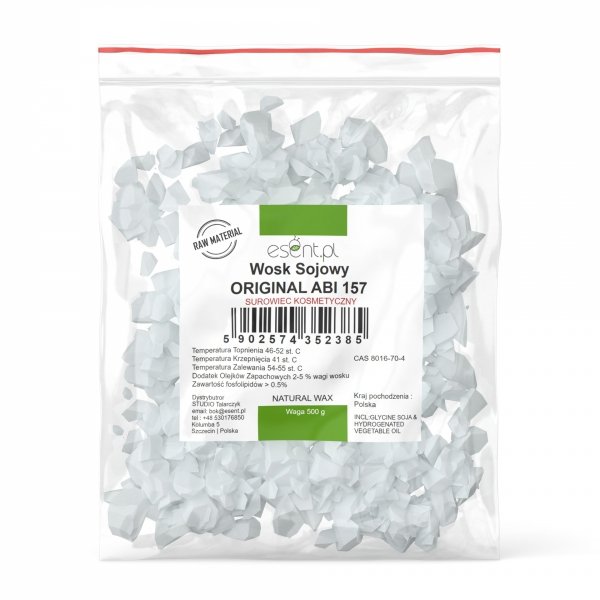 Naturalny Wosk Sojowy ABI 157, Esent, 500g
