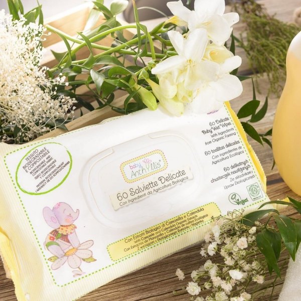 Baby Anthyllis Delicate Wipes 4in1 with Chamomile and Calendula