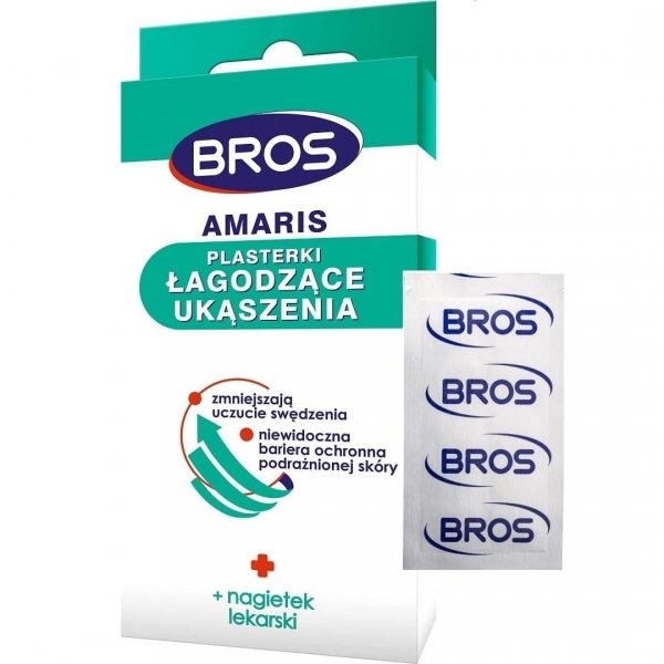 Plasterki Łagodzące Ukąszenia, Bros Amaris, 20 sztuk