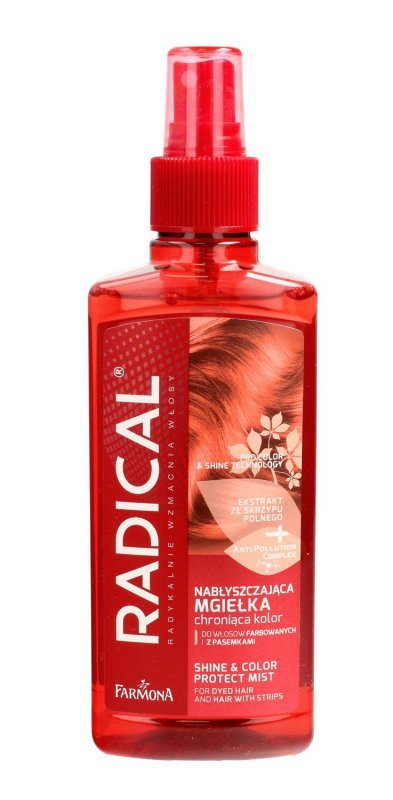 RADICAL Nabłyszczająca mgiełka chroniąca kolor do włosów farbowanych i z pasemkami 200 ml