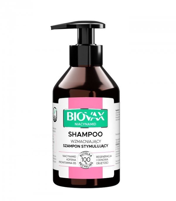 L`BIOTICA Biovax Niacynamid Wzmacniający Szampon stymulujący z niacynamidem  200ml